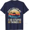 Volg Mij Niet Ik Doe Domme Dingen Duiken Duiker T-shirt Mannen Kleding KATOEN Grafische T-shirts