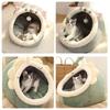 Semi Enclosed Dome Dog Warm Bed Kennel Small Animals House Tent Fashion Dog Nest Pet Supplies