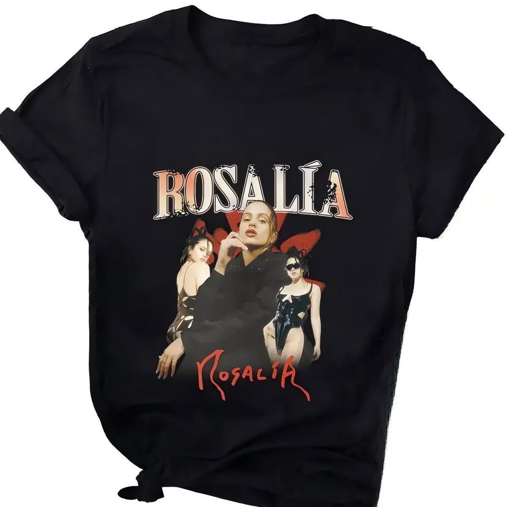 Rosalía Career Collage Black T-Shirt