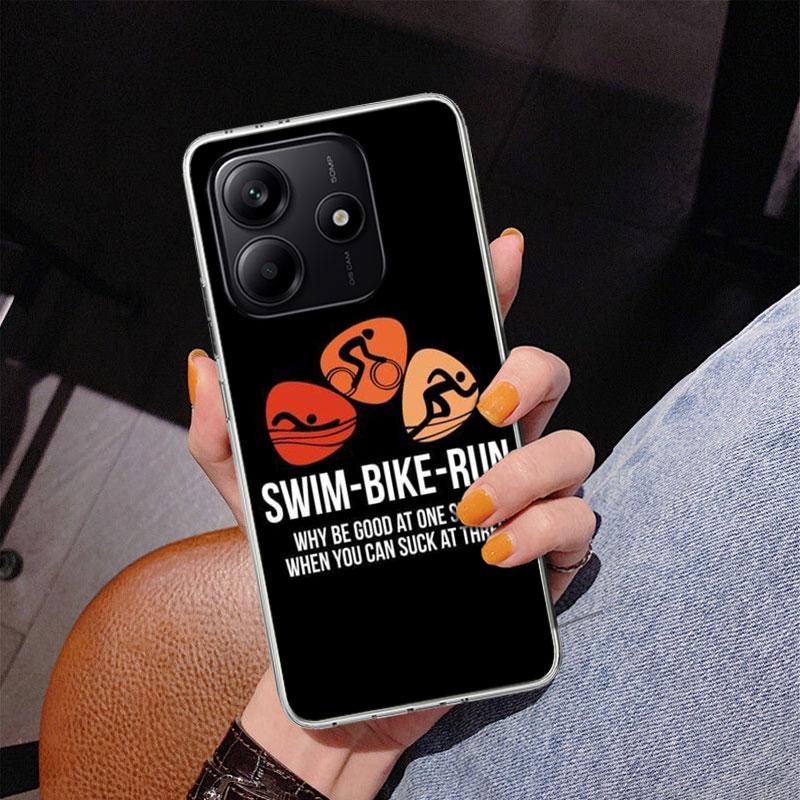 Triathlon Swim Bike Run Phnoe Case for Phnoe Case for Xiaomi Redmi Note 15 14 14S 13 Pro Plus 12 12S 11S 11E 10S 10 11T 5G Uniqu