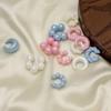 SHIXIN 4Pcs Elegant Clip Earrings for Women New Colorful Circular Ear Clip Without Ear Hole Transparent Fashion Hoop Earring Set