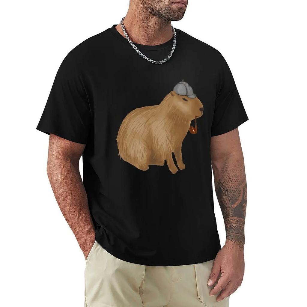 Capybara Baseballkappe Sherlock Capybara Klassische Trucker-Mütze Sommermann Outdoor-Sport-Print Baseballkappen