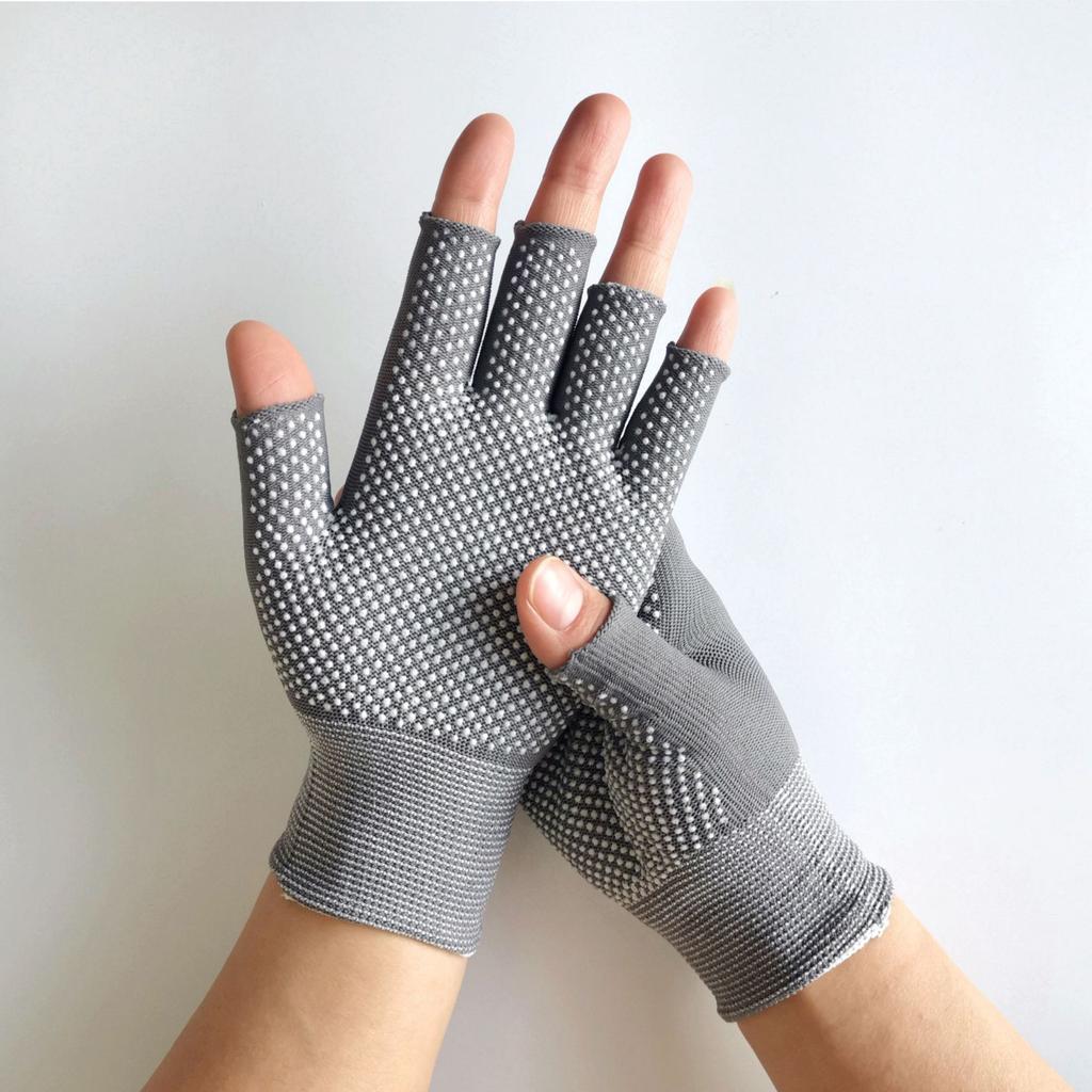Non-slip Motorcycle Touchscreen Nylon Gloves Men Summer Outdoor Riding Sports Fitness Breathable Sunscreen Half Finger Gloves