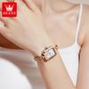 OLEVS Woman Watches Original Elegant Fashion Square Quartz Watch Ladies Stainless Steel Waterproof Watch Bracelet Gifts