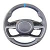 Handgestikt Koolstofvezel Leer Auto Stuurwielhoes Voor Hyundai AVANTE Santa Cruz Tucson Plug I20 Tucson CN7