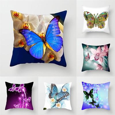 Home Decor Bedroom Pillowcase Butterfly Cushion Cover Sofa Chair Animal Floral
