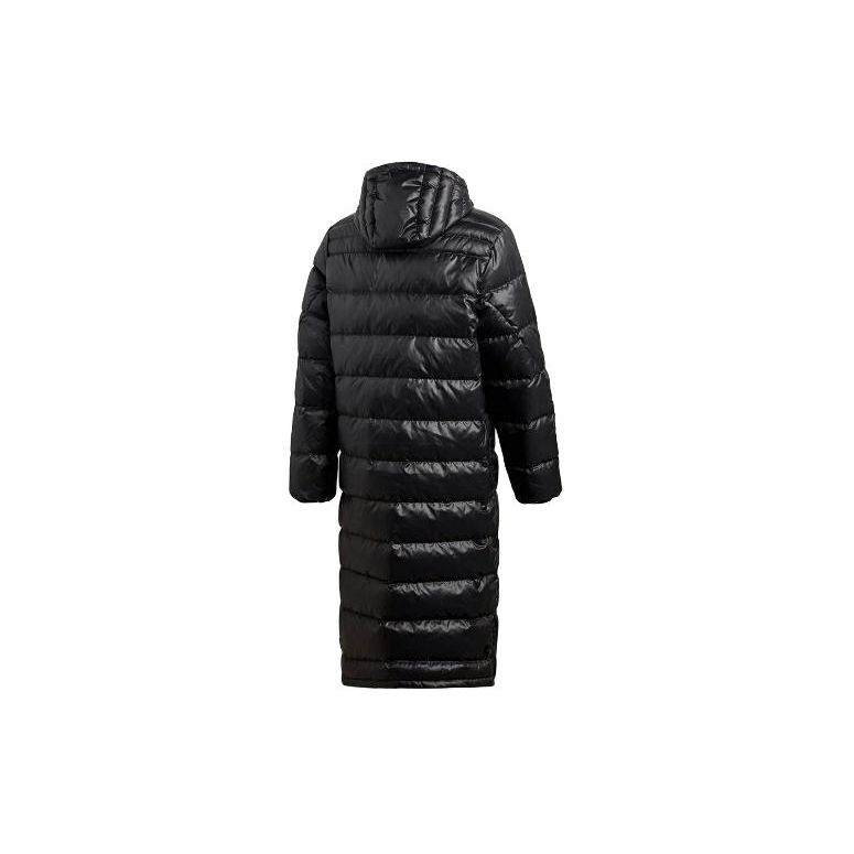 Adidas Logo Print Hooded Warm Down Jacket Men Jacket Black CY6113