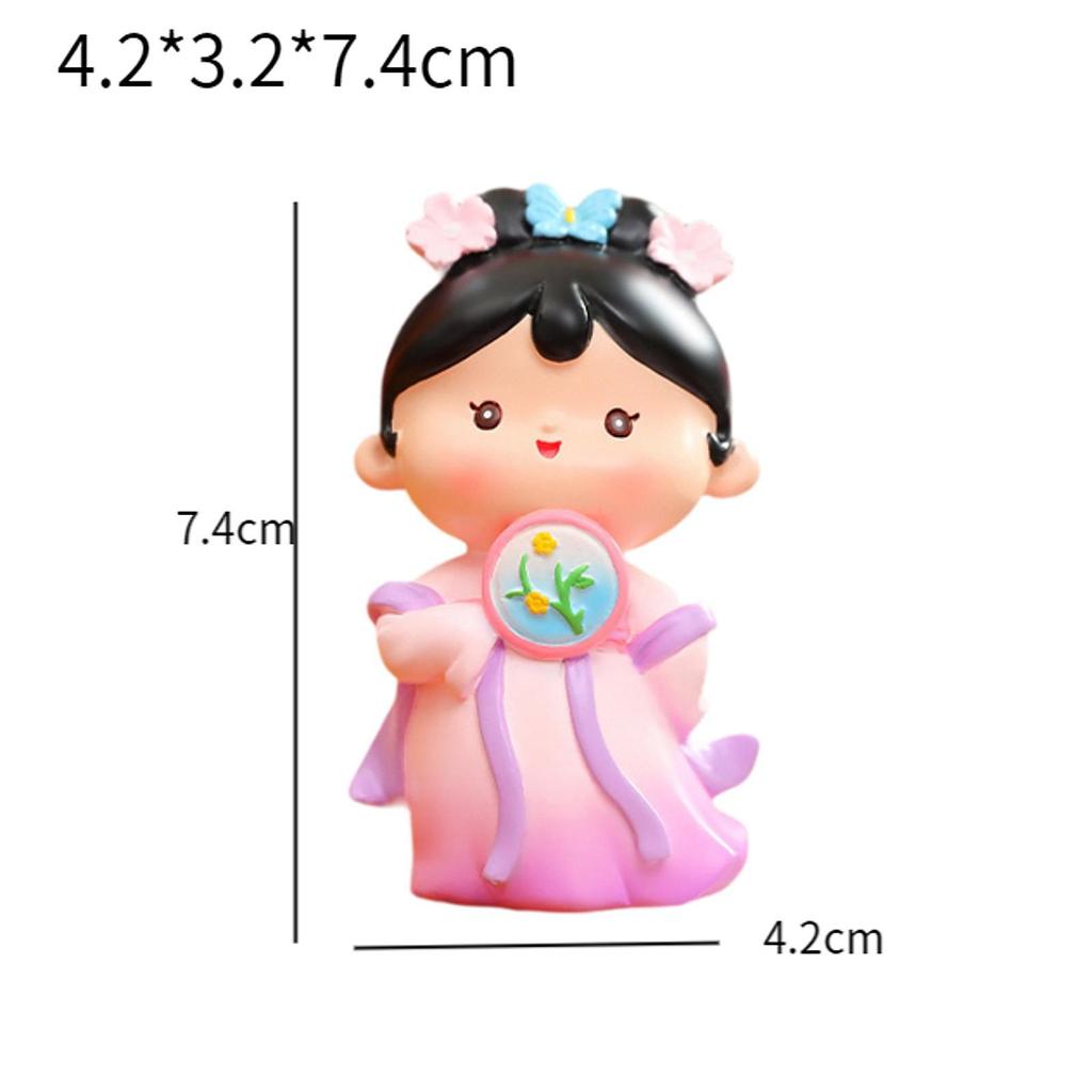 Classic Tang Girl Figurine Festival Gift Crafts Resin Statues Ornament for
