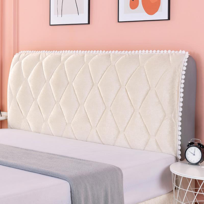 Modern Minimalist New Solid Color Padded Headboard Cover Four Season Universal Elastic Bed Protective Cover Dust Cover Backrest