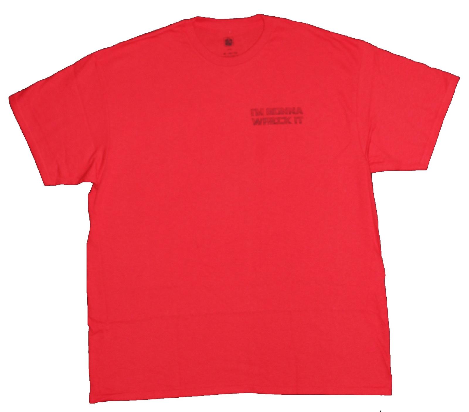 Wreck It Ralph Mens T-Shirt - Logo Lapel Vitruvian Ralph Back Image M