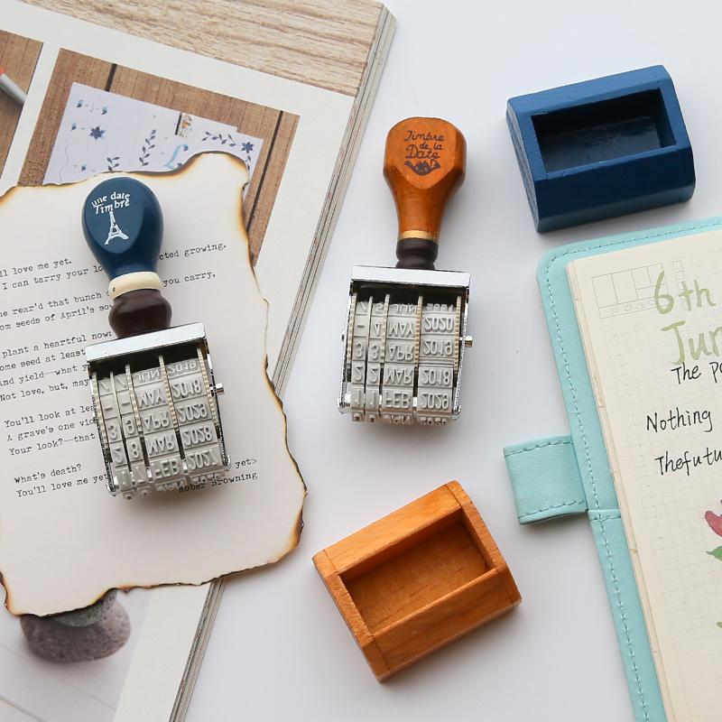 From 2024 To 2035 Date Stamp Seal Retro Art Nostalgia Roller Date Seal Adjustable Month Date Stamper Date Stamps Day Month Year