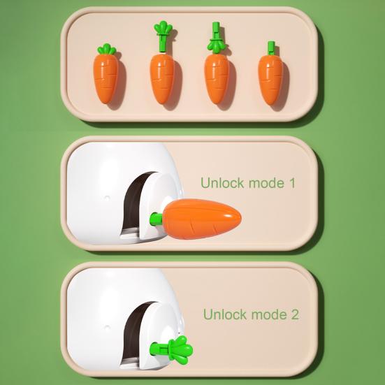 Rabbit Piggy Bank Large Capacity Cute Cartoon Bunny Key Unlock Saving Pot Ornament In-and-Out Boys Girls Cartoon Piggy Bank Money Box New Year Gift