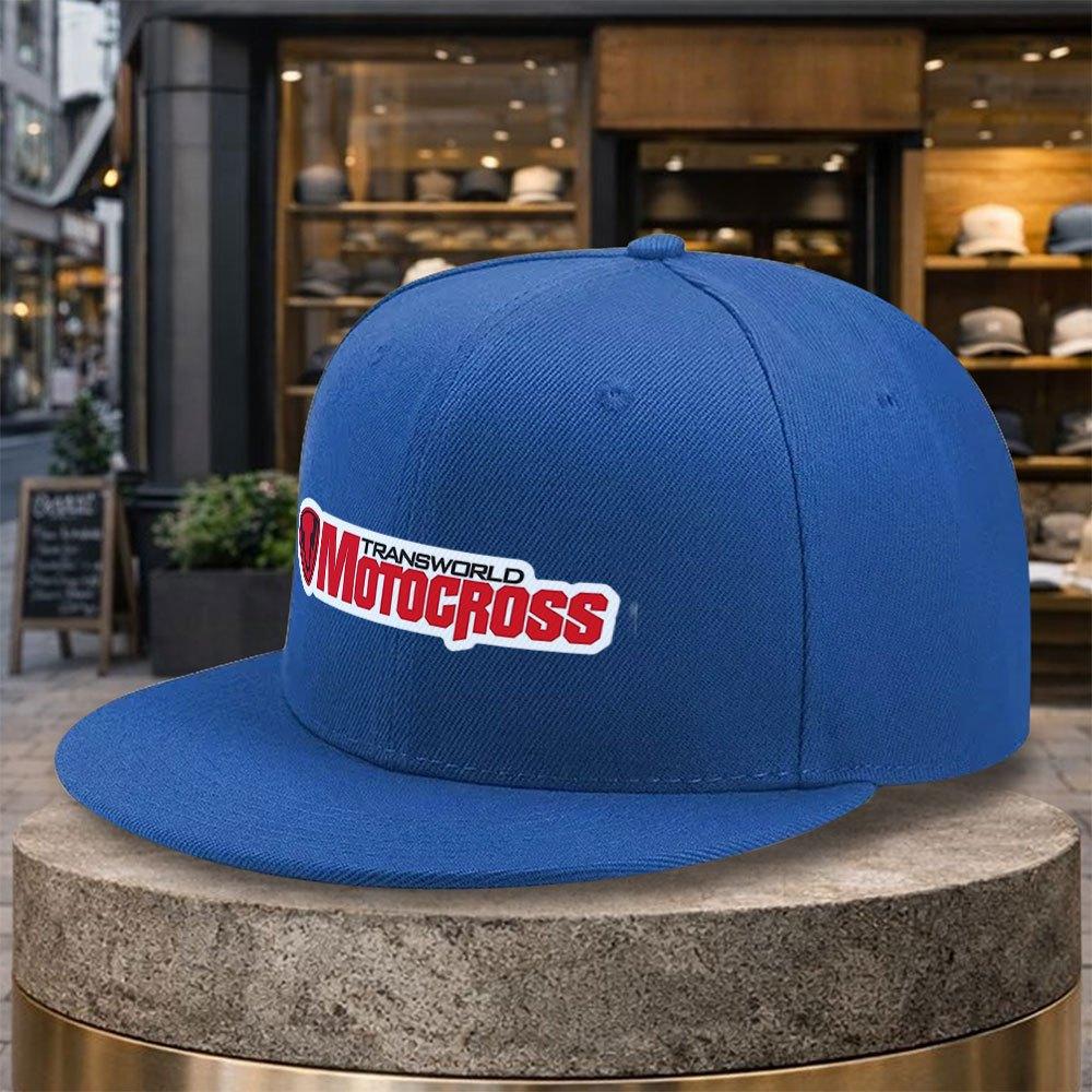 Pc Transworld Motocross Printed Baseball Cap Unisex Flat Brim Hip Hop Hat Street Fashion Outdoor Sports Baseball Cap Suitabl