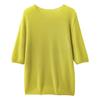 Cashmere Mulberry Silk Korean Style Crew Neck Short-Sleeved Loose Sweater for Spring and Autumn