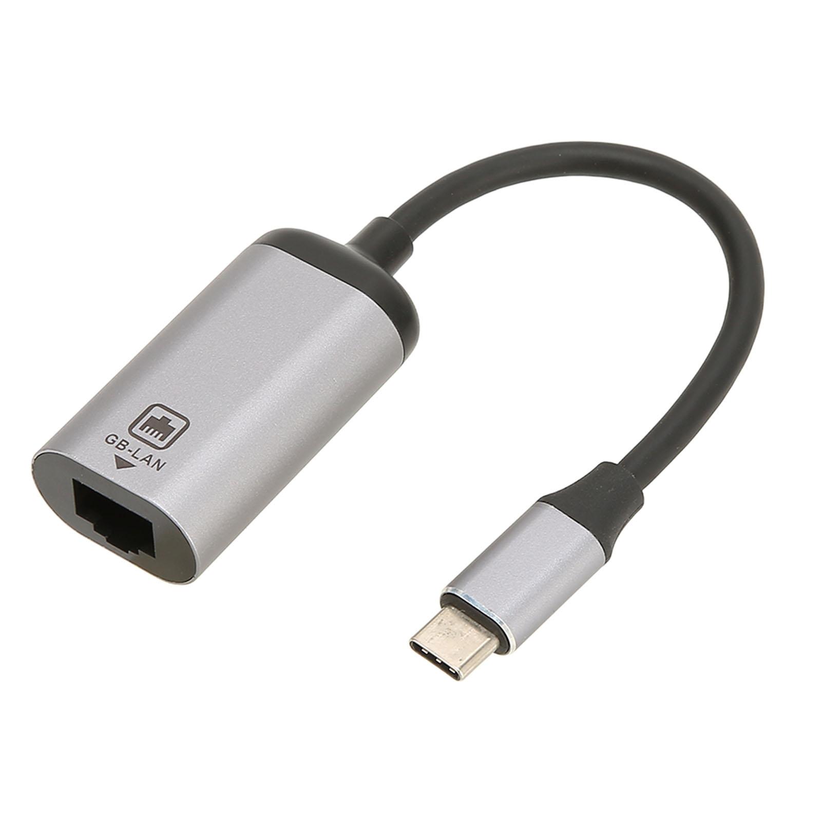 

USB C to RJ45 Adapter 1000Mbps High Speed Plug and Play Metal Shell LAN to USB C Adapter for Laptop