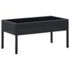 Day and Night - Day and Night Black Synthetic Rattan Garden Table 75x40x37 Cm