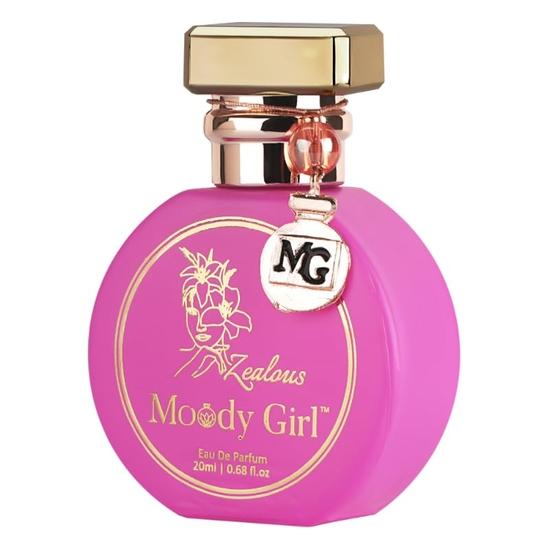 Moody Girl Zealous Luxury Perfume 20ml + Pocket Perfume Gift Set Pack of 5 (3ml Each) Vanilla, Gourmand, Nuts & Caramel Musky 24hr Long Lasting