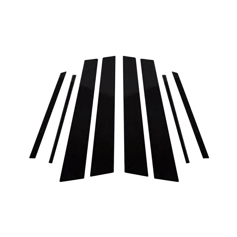 Car Pillar Posts Window Cover Trims Decoration Stickers Black For Suzuki SX4 S-cross 2014-2021