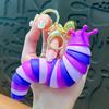 Keychain Pendant Stress Relief Squeeze Toy 3D Slug Fidget Spinner Anxiety Reduction Flexible Sensory Key Chain