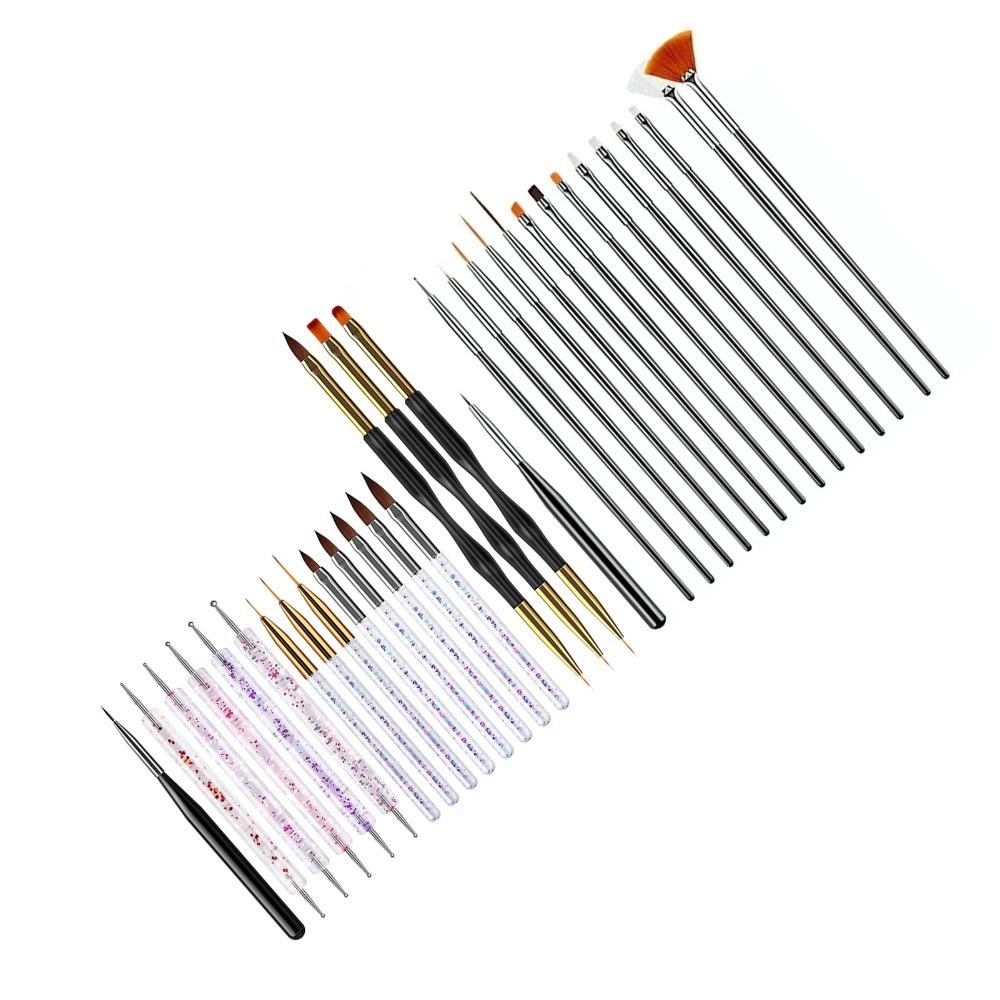 31pcs Liner Brush Nail Painting Brush Set Dotting Brush Dotting Brush Liner Drawing Brush Home Use