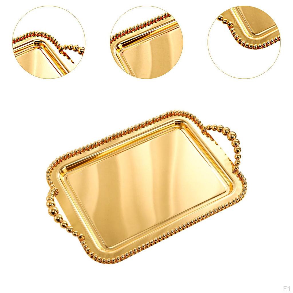 Tavă dreptunghiulară de servire Decorativă Elegantă Ceașă de ceai Tay Desert Bijuterii Mâncare pentru