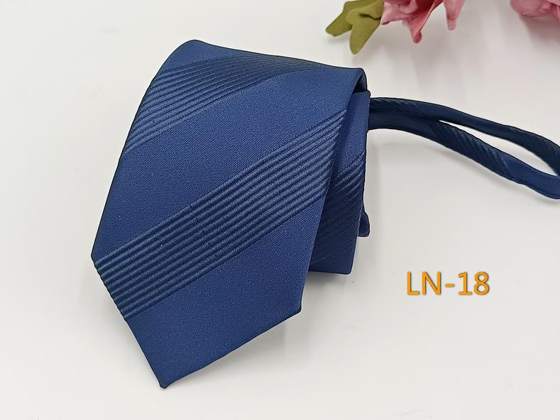 Men's Professional Striped Jacquard Zipper Tie, 7cm