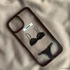 Fashion Sexy Black Lace Bra Pattern Phone Case For iPhone 16 17 Pro 15 14 13 12 11 XR XS Max 7 8Plus Underwear Clear Hard Cover