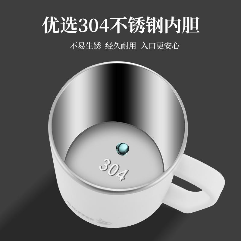 304 Stainless Steel Double-Layer Anti-Scalding Tape Cover Mouthwash Cup Coffee Cup Tea Cup Printable Gift