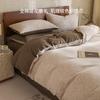 Sleep Grid All Cotton Light Luxury Brushed Yarn Dyed Texture Jacquard Four Piece Set
