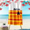 Astros Star with Orange Stripes Design Patterned beach towel quick dry perfect for travel outdoor sports jogging the beach and swimming