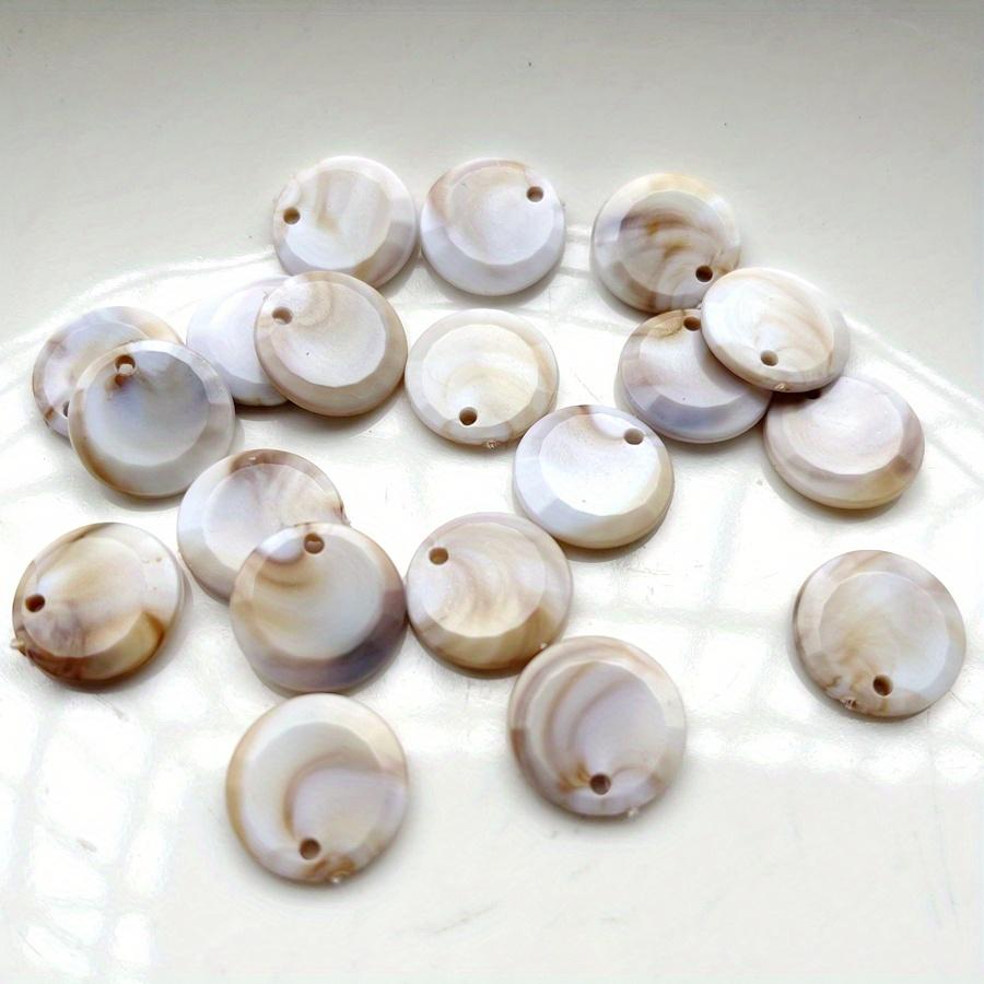 30pcs Beautiful shell color round beaded pendant suitable for jewelry making bracelet necklace earrings Handmade decorative accessories
