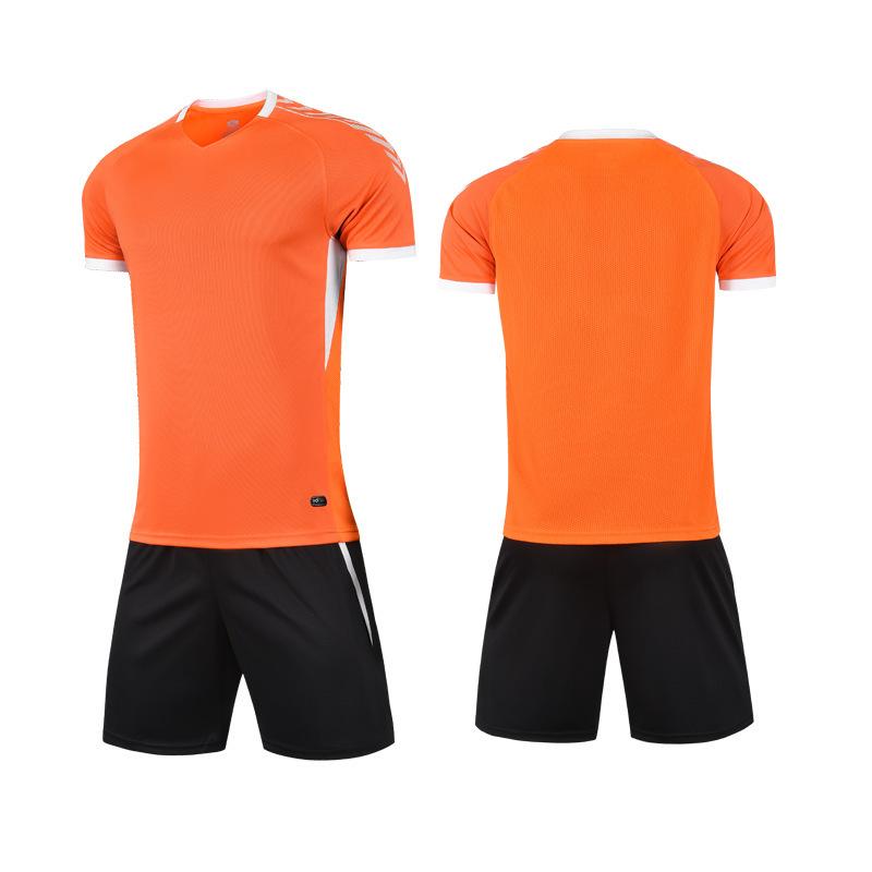 Football Uniform Collection Quick-drying and Breathable Childrens Short-sleeved Game Training Uniform Team Uniform Adult Bare Jersey with Prin