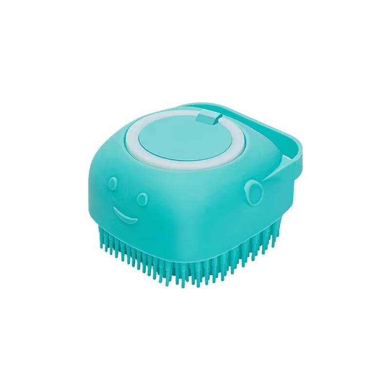 Dog Silicone Bath Brush, Soft Massage Brush for Pets,Shower Gel Fillable Scrub & Bathing Tool, Gentle Hair Brush for Dogs & Cats