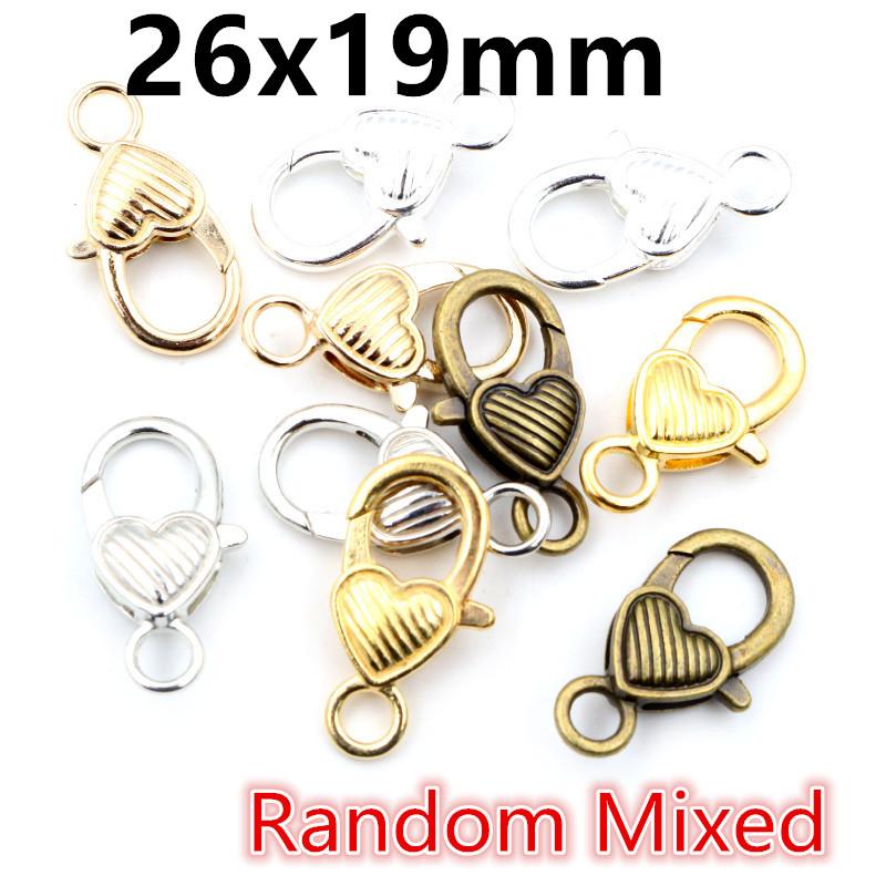10pcs Snap Lobster Clasp Hooks Gold Silver Plated 5 Colors DIY Jewelry Making Findings for Keychain Neckalce Bracelet Supplies