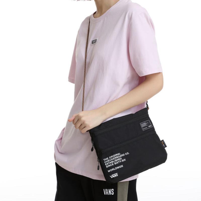 Vans Polyester Shoulder Bag Unisex Black Vans VN0A4BQFBLK1