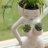 Indoor Outdoor Decorative Planter Funny Female Figure with Drainage Holes, Elegant Lady Flower Pot for Durable Resin Succulents Container Succulents,