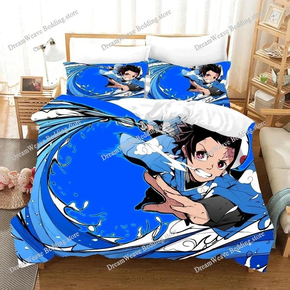 Ghost Killing Blade Bedding Set Single Twin Full Queen King Size Bed Set Aldult Kid Bedroom Duvetcover Sets bed sheet set