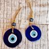 Evil Eye Wall Hanging Glass Blue Eye Wall Charm Home Decor Home Gift Idea House Protection Turkish Evil Eye Gift Wall Decoration