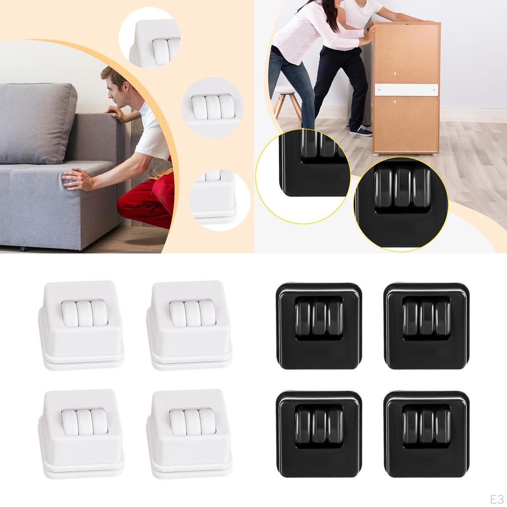 4 Pieces Furniture Caster Wheels ,Swivel Casters,Flexible Sturdy Smooth Rolling Set