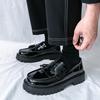 White Tassel Loafers Men Chunky Shoes Large Size 38-46 Round Toe Casual Shoes For Man Party Fashion Leather Shoes Man Moccasins