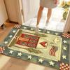 Rustic American Flag House Star Non-slip Washable Door Mat for Entryway Farmhouse Home Decoration