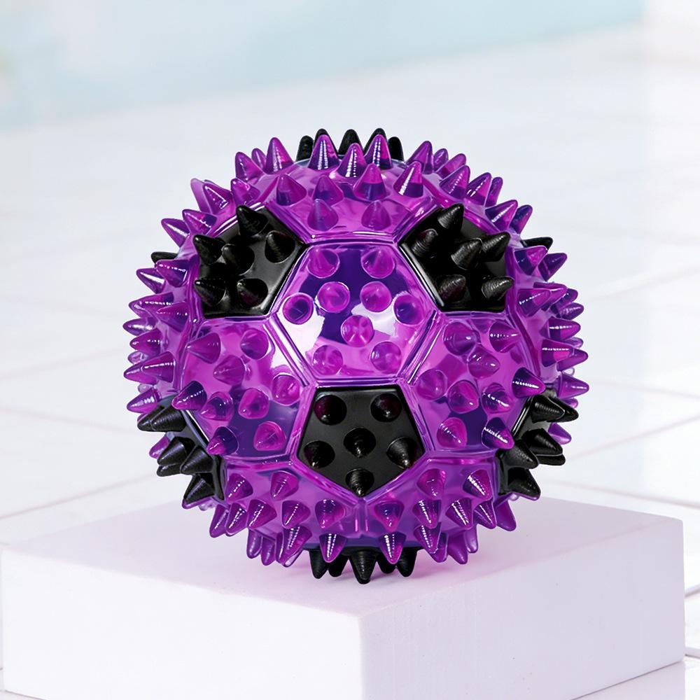 Haustierspielzeug - -beständiger TPR-Soundball - Selbstunterhaltungs- und Stressabbau-Spielzeug - Zahnbürsten- und Zahnreinigungsball