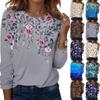 Camisas de manga larga para mujer con estampado lindo, camisetas gráficas, blusas casuales, tallas grandes, camisetas básicas