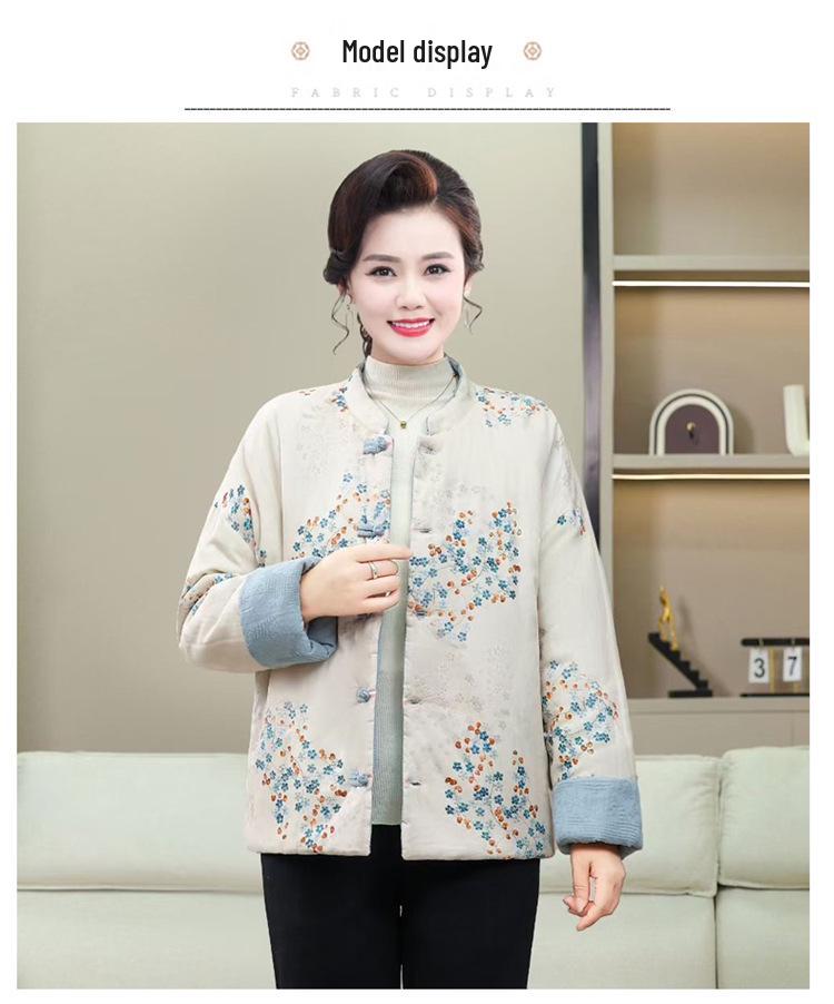 Damen Wende-Baumwolljacke - Winterlich Warm Chinesischer Stil, Altersmindernde Oberbekleidung für einen Stilvollen Look