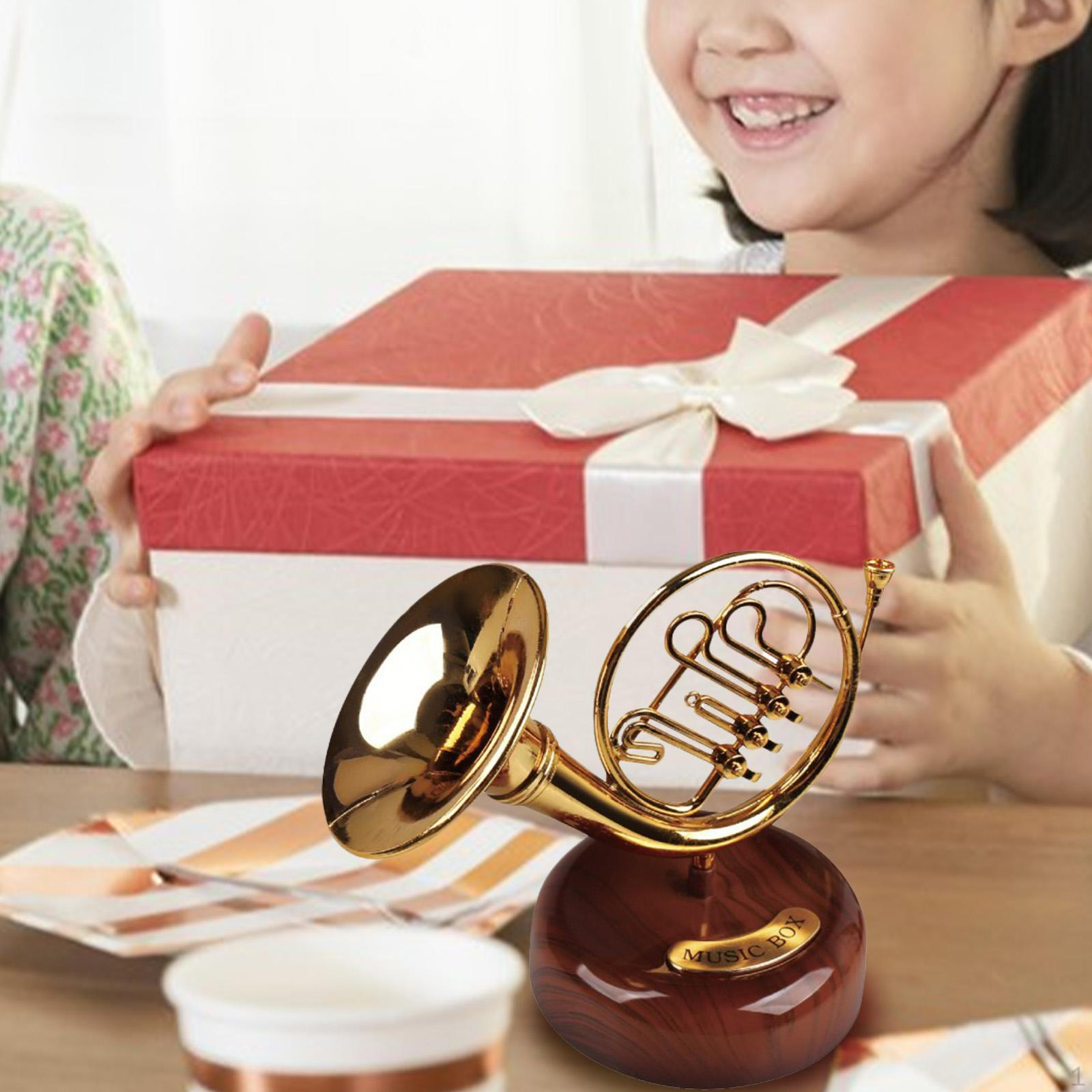 

Саксофон Музыкальная Шкатулка Декор Коллекционные Декоративные Игрушки Мини Музыкальный Инструмент Украшение Вращающийся 15cmx17.5cm