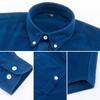 Men's Corduroy Shirts Long Sleeve Fashion Casual Regular Fit Soft Comfortable Pocket Dress Shirt For Men Blouse Clothes