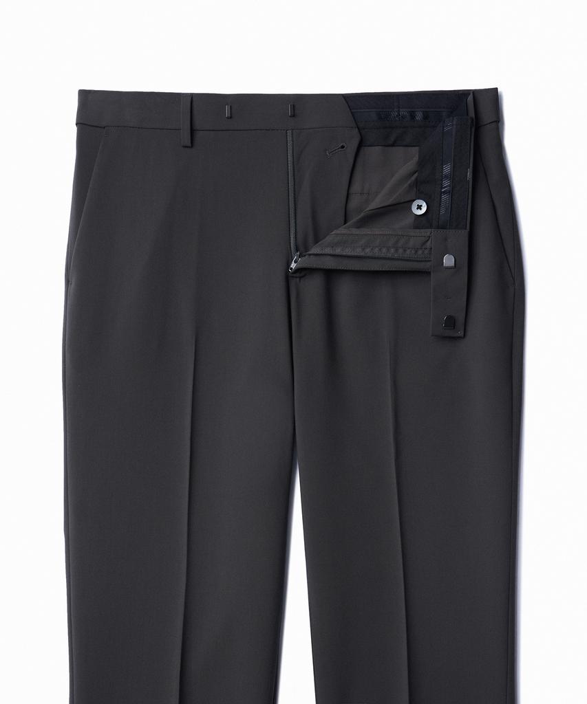 MUSINSA STANDARD [Cooltandard] Semi-Wide Hidden Banding Slacks [Gunmetal]