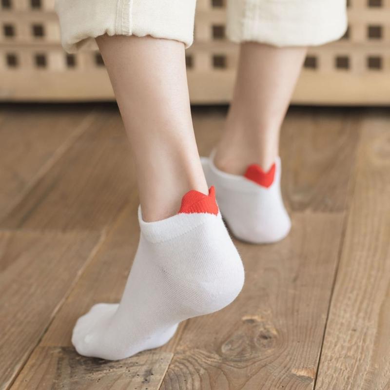 Heart Sock Low-cut Sock Short Sock For Women JK Sock Girl Sock for Women Student Sock Jk Stocking Anklet Sock White Sock