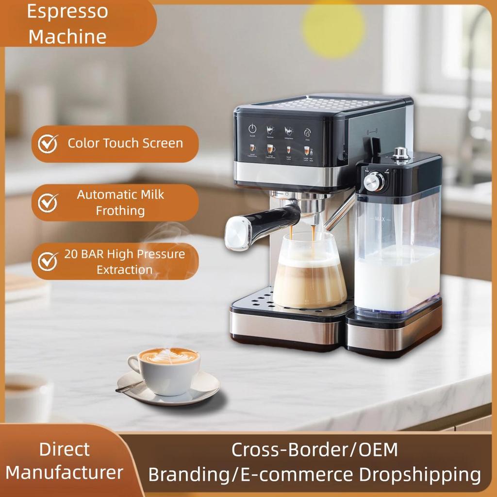 Intelligente Touch-Hochdruck-Kaffeemaschine für italienischen Kaffee