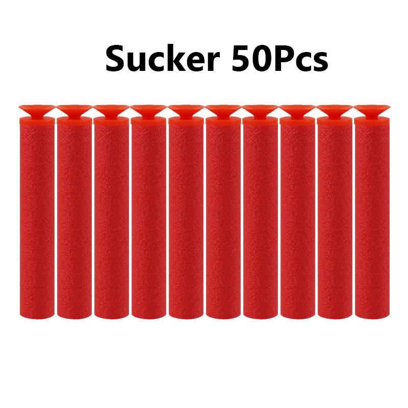 P50/100pcs 7.2cm For Soft Bullets Darts Round Head Refill Sponge Darts Children Toy Gun Sccessories Bullet For Nerf Blasters